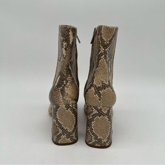 New! SAM EDELMAN Women’s Codie Snakeskin-Embossed Ankle Boots Size 9 - Picture 13 of 14